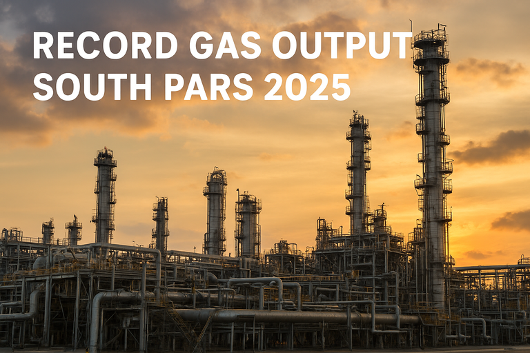 رکورد تولید گاز پارس جنوبی