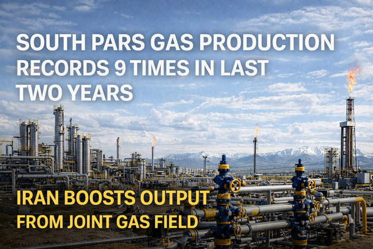 رکوردشکنی تولید گاز پارس جنوبی