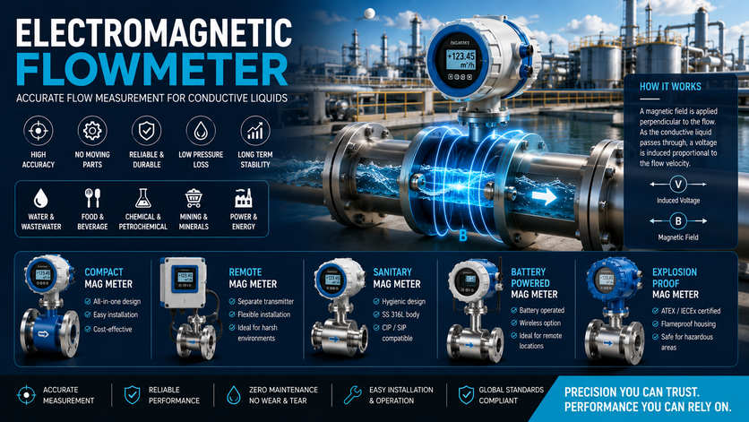 Electromagnetic Flowmeter فلومتر الکترومغناطیسی
